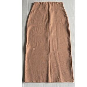 LPA Pencil Midi Skirt Back Slit Elastic Waist Band Size M Stretchy Pencil Skirt